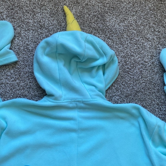 BLUE NARWHAL KIGURUMI ADULT ONESIE COSTUME 🌟EUC🌟 - Picture 12 of 16